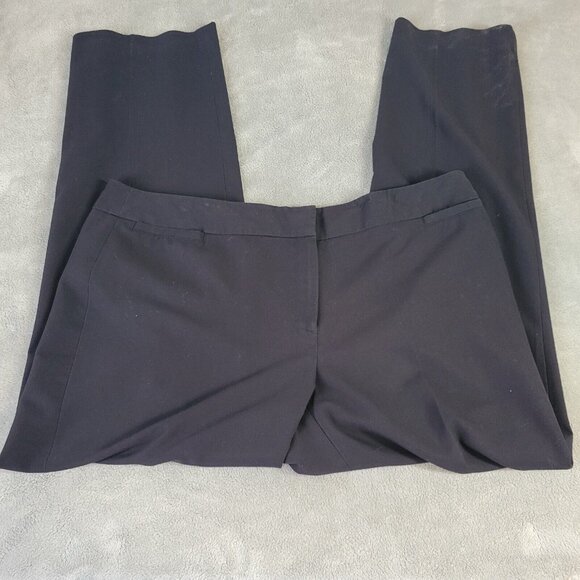 Liz Claiborne Womens Pants 18 Audra Classic Black Zip Fly Straight Leg SL66E - Picture 1 of 8